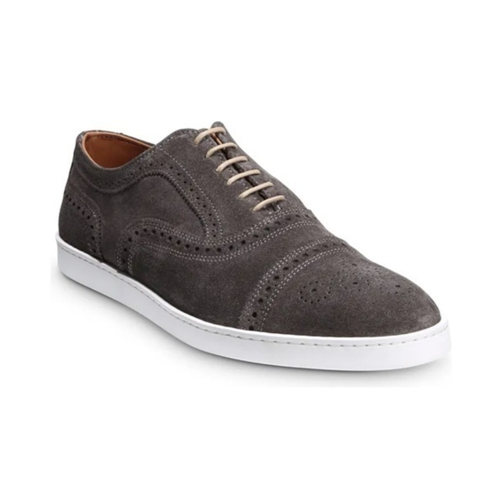 Allen Edmonds Strand Suede Oxford Sneakers Grey Size 9D